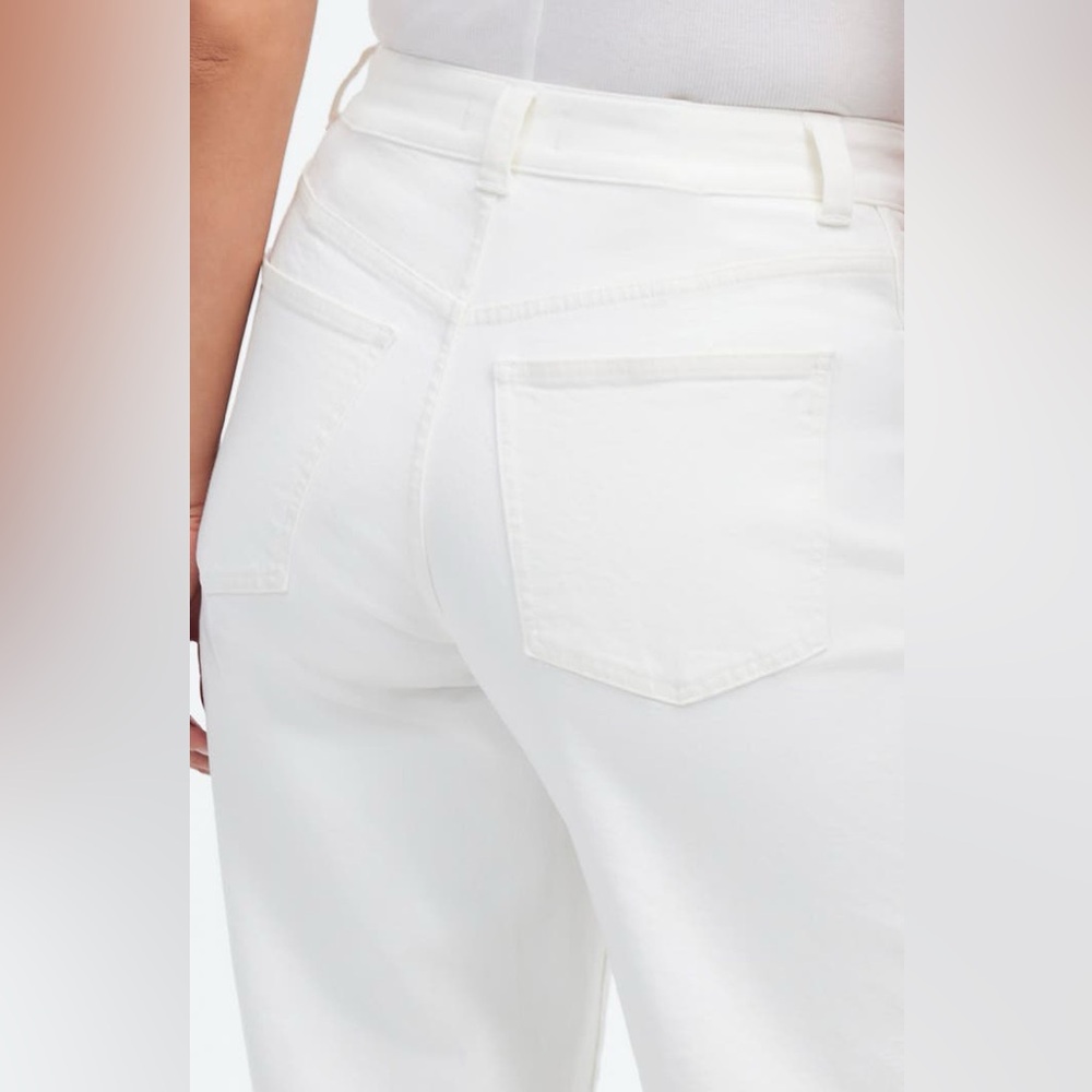 Madewell Jeans White The Perfect‎ Vintage Wide Leg Crop 30P cocktail brunch - Picture 4 of 13